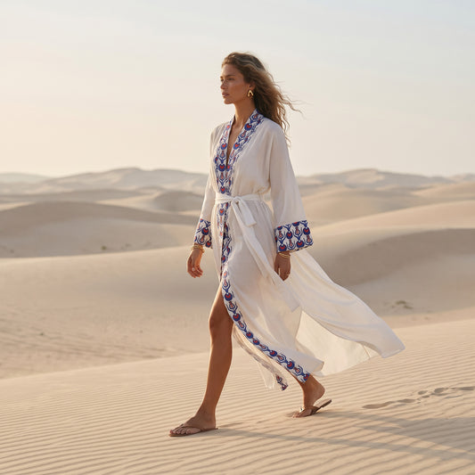 White Lotus Organic Cotton Kaftan