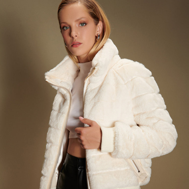 Jodie Bomber Jacket in Ecru