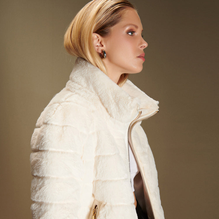 Jodie Bomber Jacket in Ecru