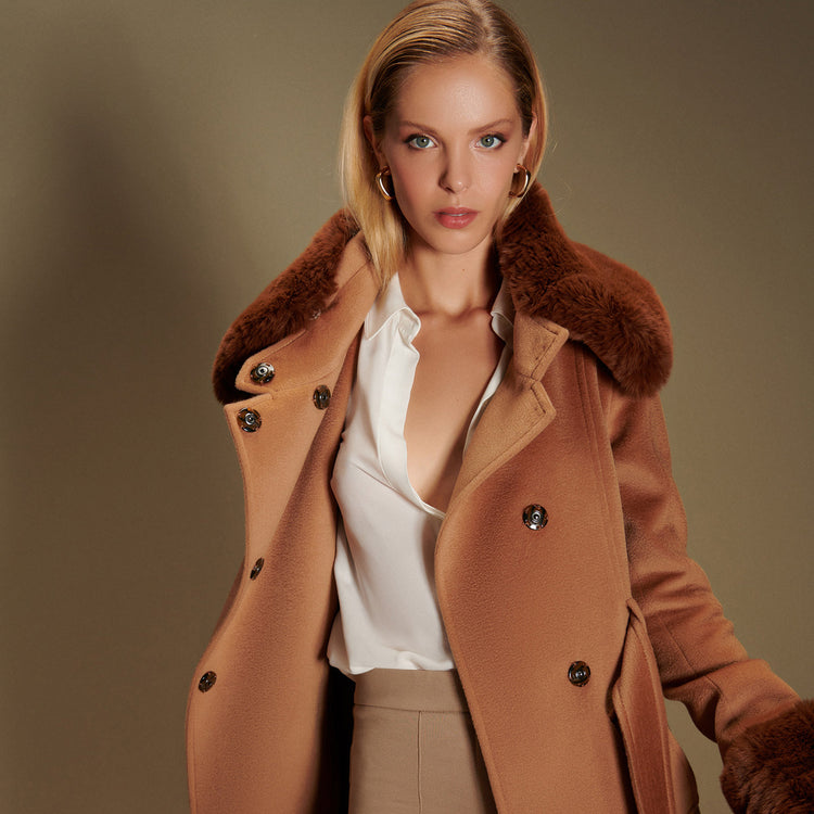 Christie Coat in Camel