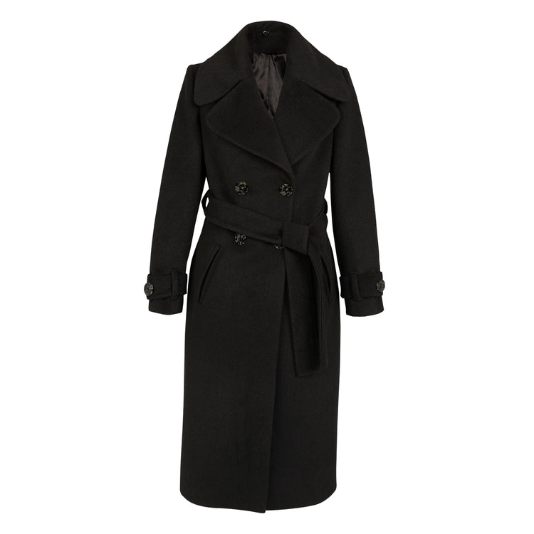 Cindy Classic Vegan Coat in Black