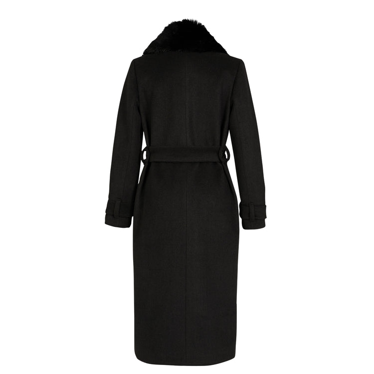 Cindy Classic Vegan Coat in Black