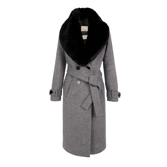 Cindy Classic Vegan Coat in Gray