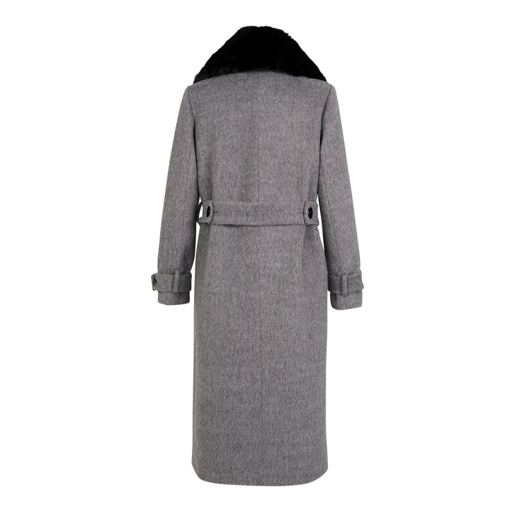 Cindy Classic Vegan Coat in Gray