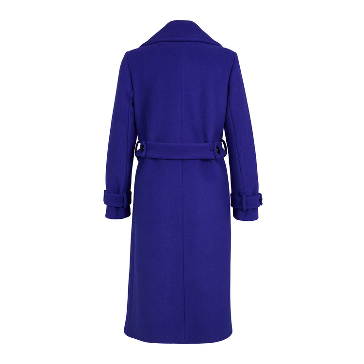 Cindy Classic Vegan Coat in Sax Blue