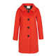 Swing Vegan Short Coat in Coral Red