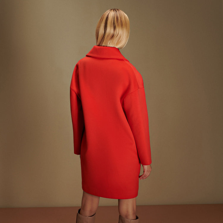 Rebeca Vegan Short Coat in Red