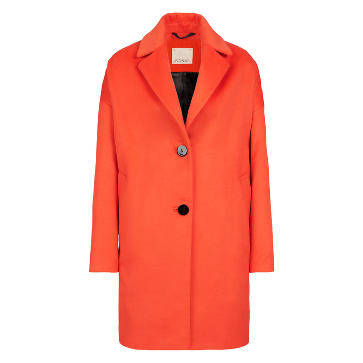 Emilie Vegan Short Coat In Red