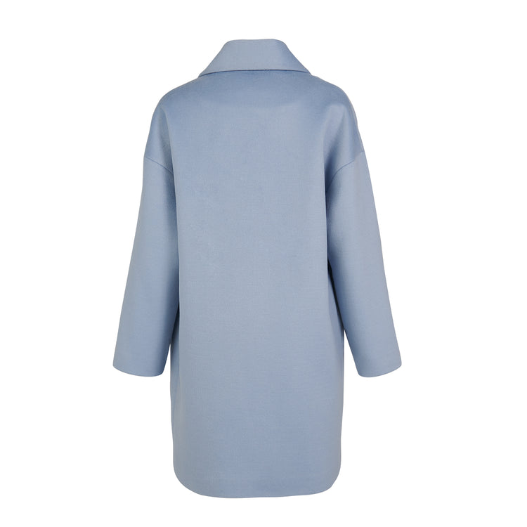 Emilie Vegan Short Coat in Blue