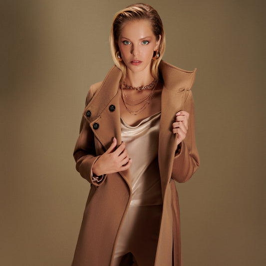 Olivia Short Coat in Camel
