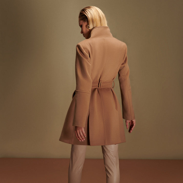 Olivia Short Coat in Camel
