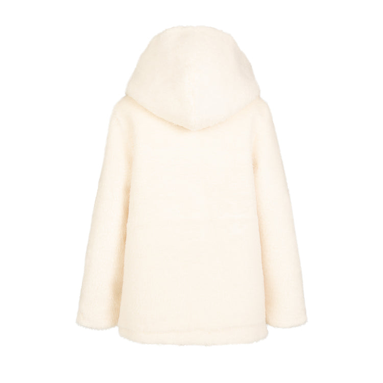 Elena Hooded Coat in Ecru