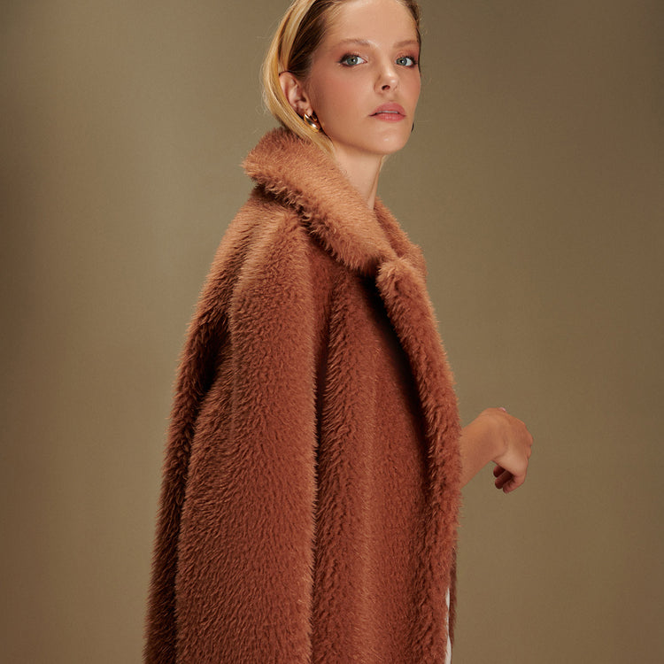 Amy Teddy Vegan Long Coat