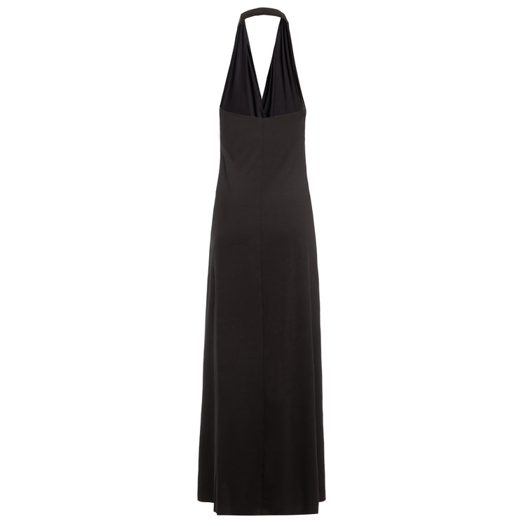 Golden Chain Party Maxi Dress in Black