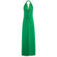 Golden Chain Party Maxi Dress in Green