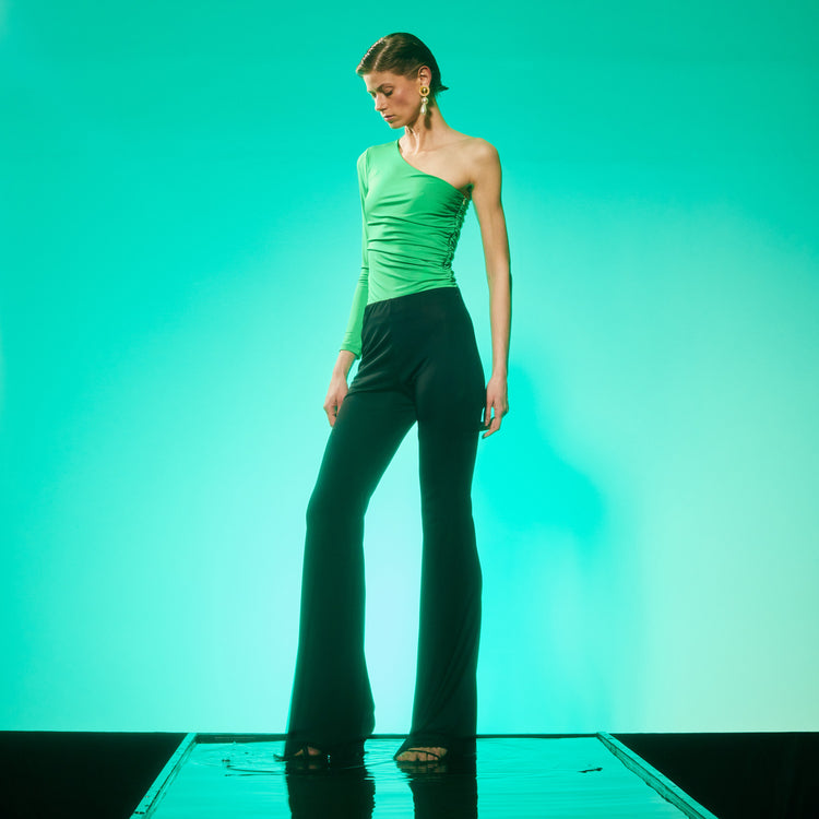 Jennifer One Shoulder Party Body In Green