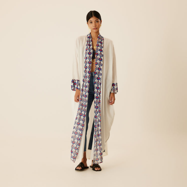 Jane Organic Cotton Caftan In White