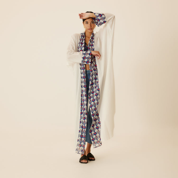 Jane Organic Cotton Caftan In White