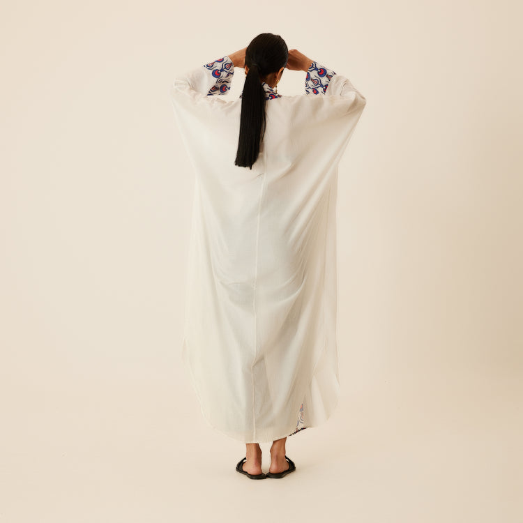 Jane Organic Cotton Caftan In White
