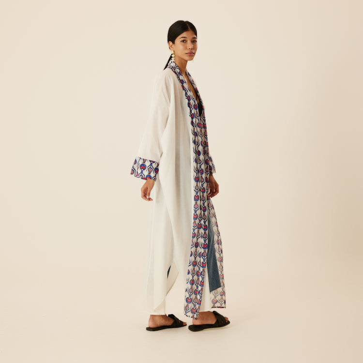 Jane Organic Cotton Caftan In White