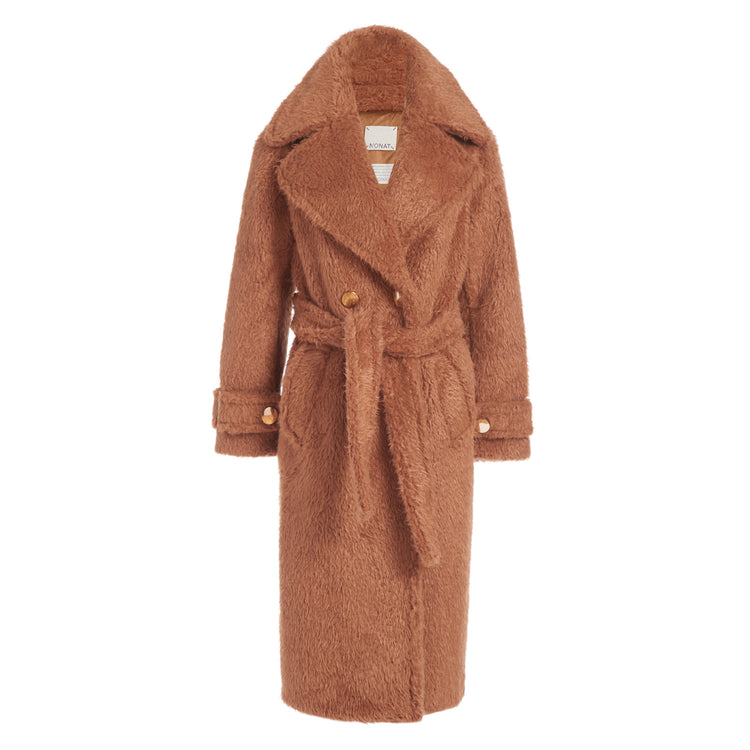 Jennifer Long Coat in Brown