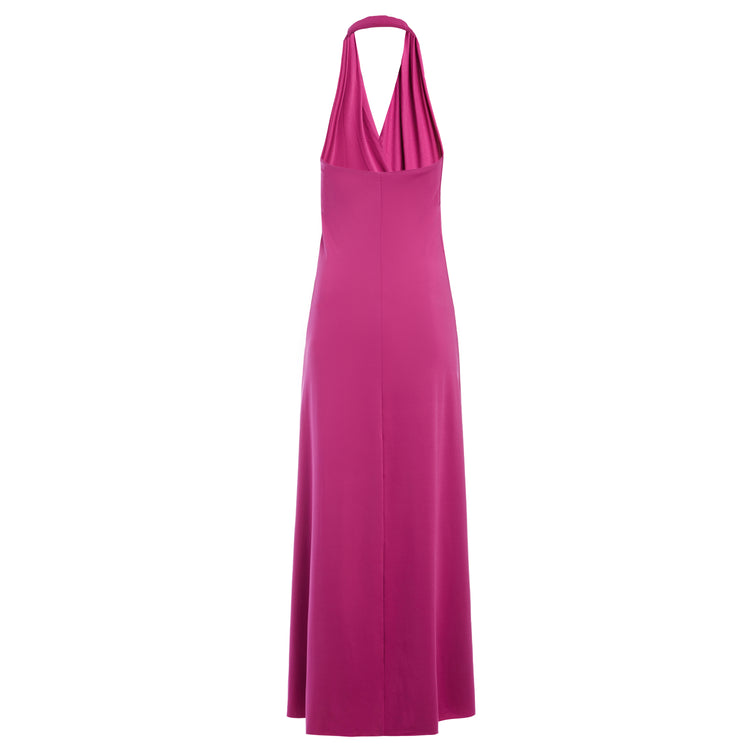 Golden Chain Party Maxi Dress in Pink