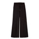 Black Pull-on Trousers in Crinkled Organic Cotton