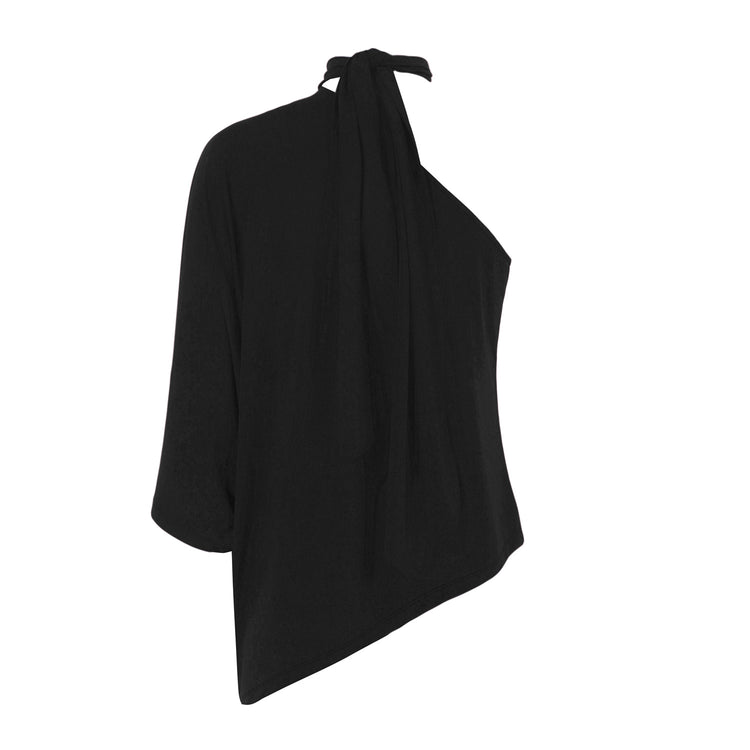 Beyonce One Shoulder Evening Top In Black