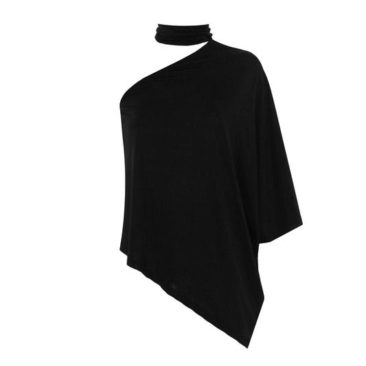 Beyonce One Shoulder Evening Top In Black