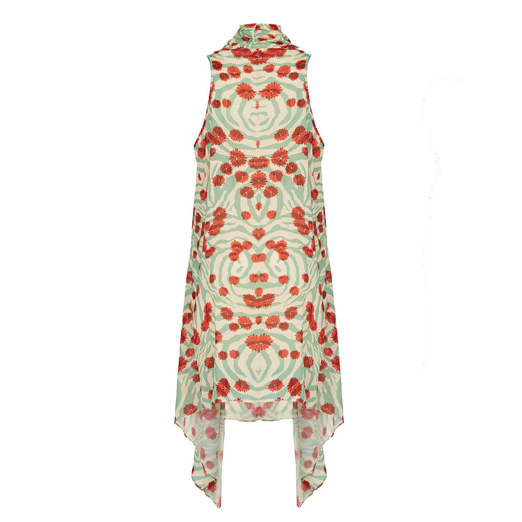 Flowery Flowing Slip-On Dress