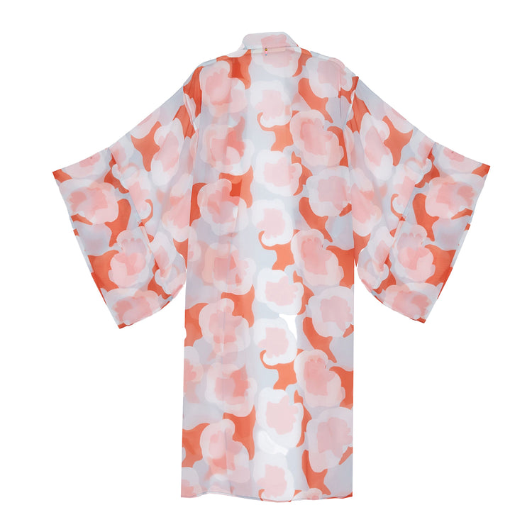 Coral Flowers Kimono