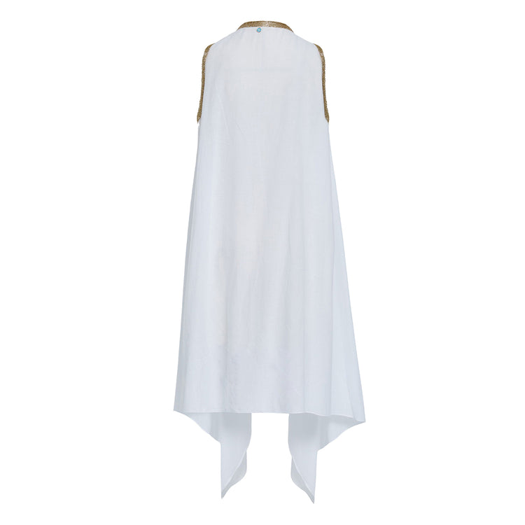 White Wrap Tunic in Organic Cotton