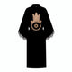 Hamsa Hand Organic Cotton Kaftan in Black