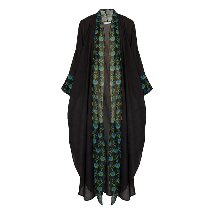 Ottoman Organic Cotton Kaftan In Black