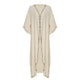 Ecru Kaftan in Crinkled Organic Cotton