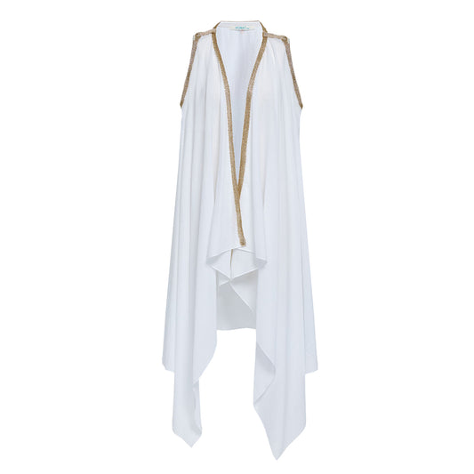 White Wrap Tunic in Organic Cotton