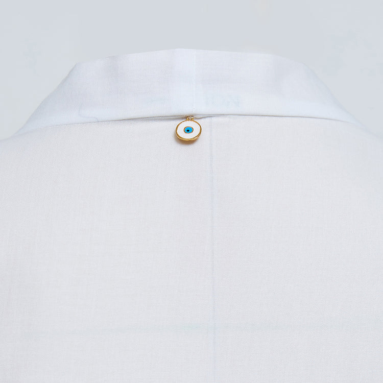 Evil Eye Kaftan in White