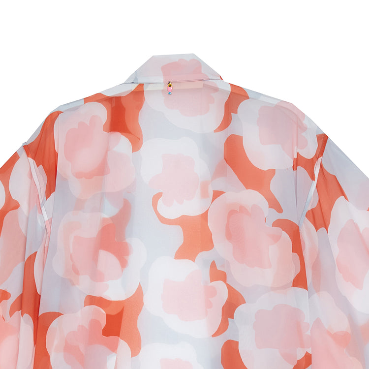 Coral Flowers Kimono