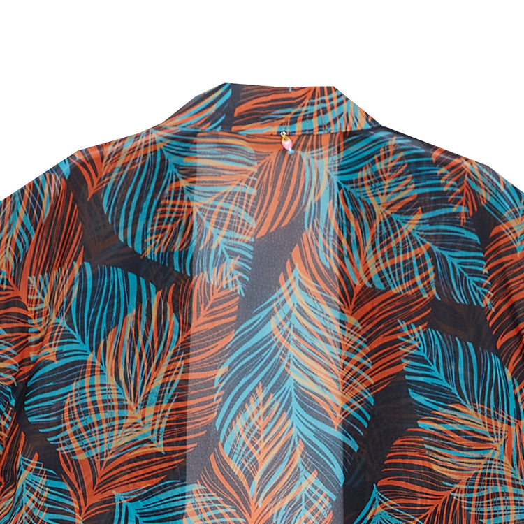 Leaf Kimono in Dark Multicolor