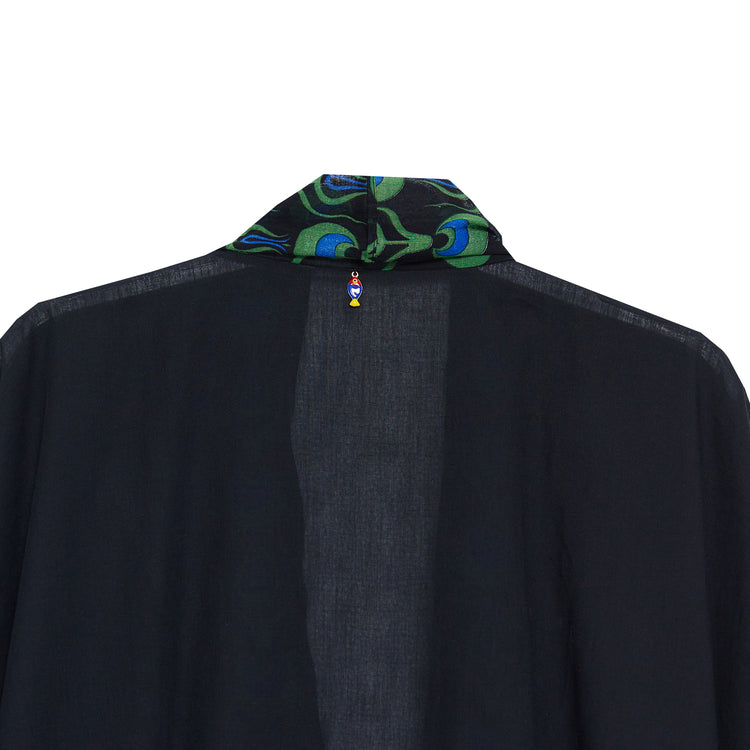 Ottoman Organic Cotton Kaftan In Black