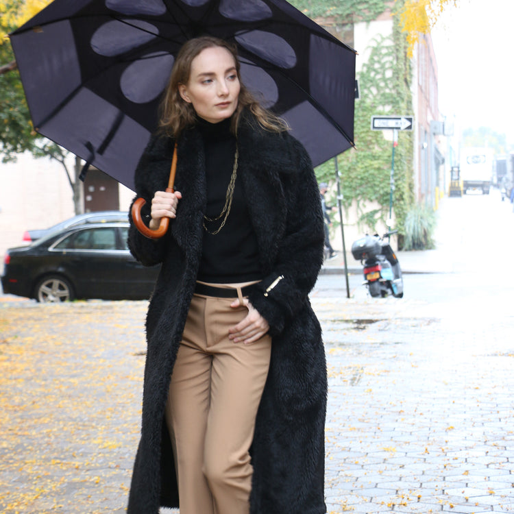 Jennifer Long Coat in Black