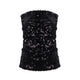 Sequined Party Strapless Top