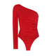 Jennifer One Shoulder Party Body In Red