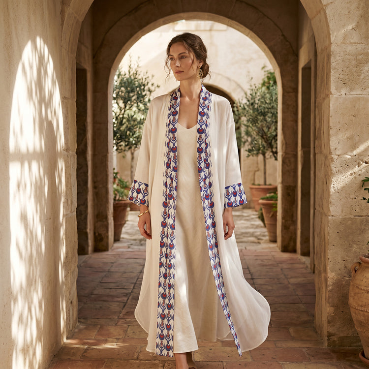 White Lotus Organic Cotton Kaftan