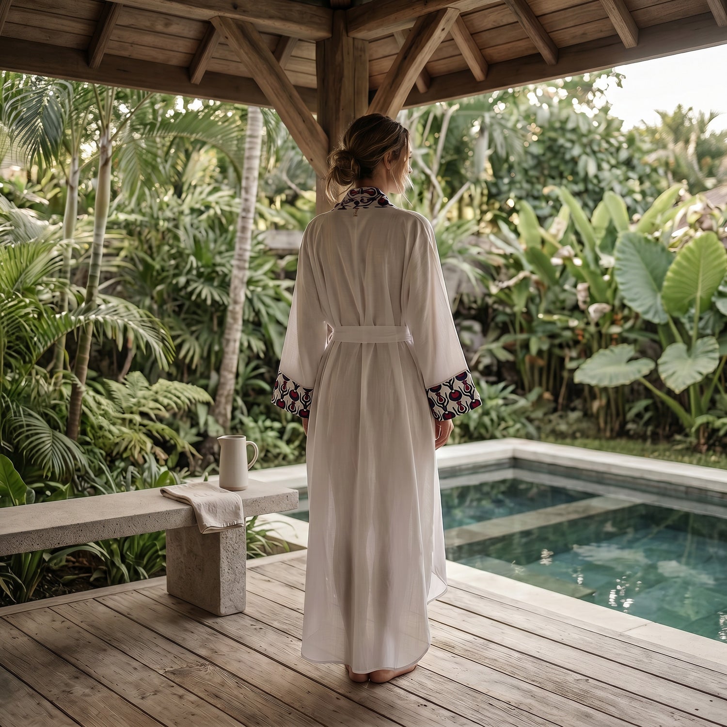 White Lotus Organic Cotton Kaftan L-XL