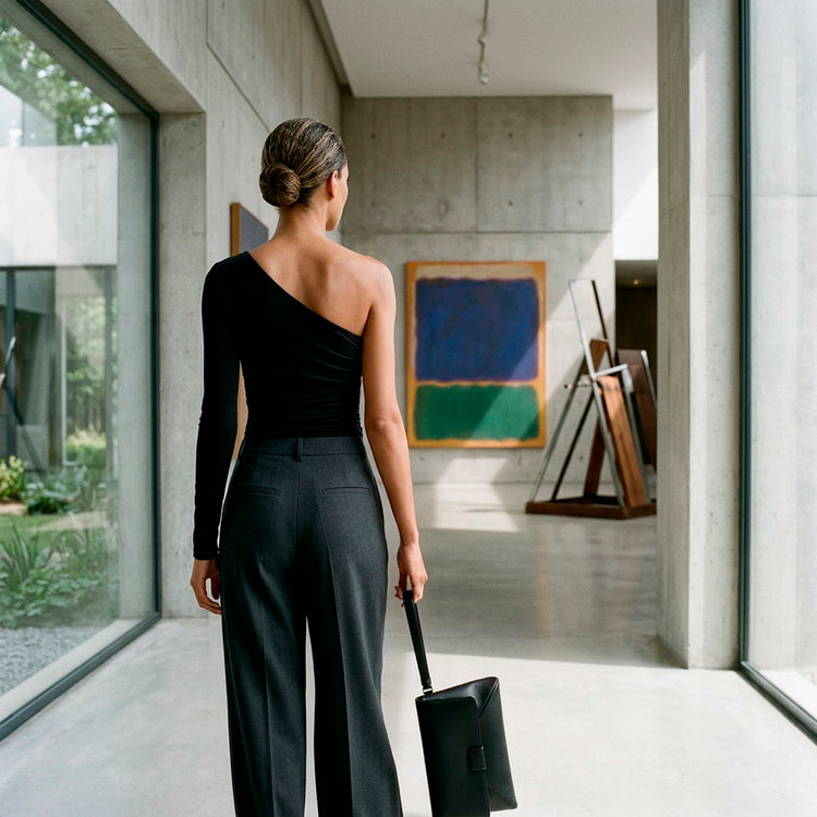 Alessia Asymmetric Body in Black