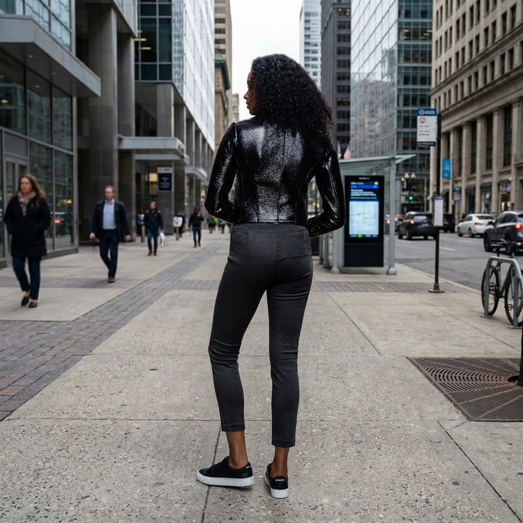 Metro Vegan Leather Biker Jacket