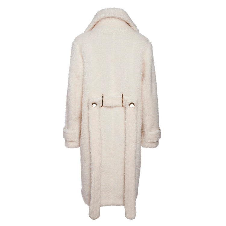 Jennifer Long Coat in Ecru