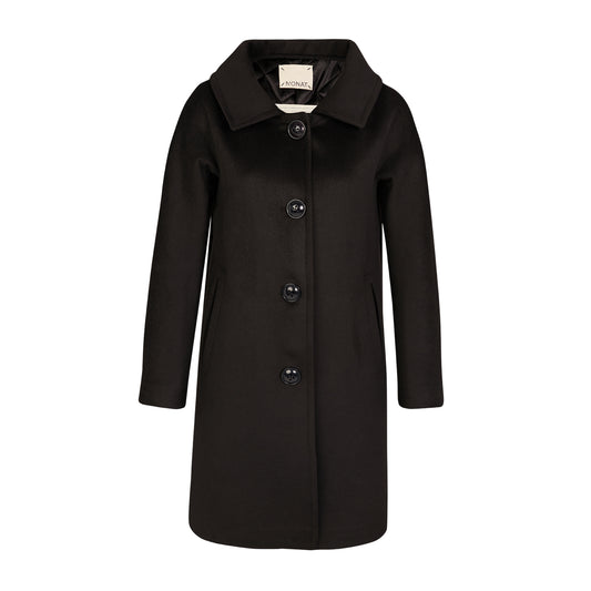 Swing Vegan Short Coat in Black