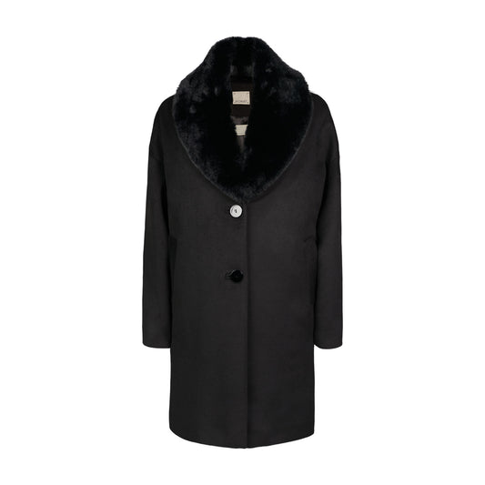 Emilie Vegan Short Coat in Black